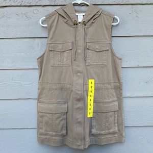 Tan utility vest